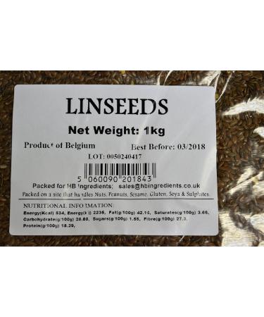 HB Ingredients - Brown Linseeds 1kg - Buy Online on GoSupps.com