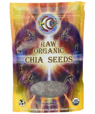 Earth Circle Organics Raw Organic Chia Seeds 12 oz (340 g)