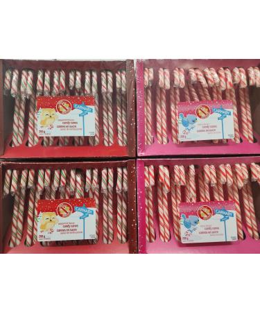 Candy Canes (Carnaby) Pack of 4 800g 64 Pieces 2 Sweet Peppermint 2 Cherry Flavor