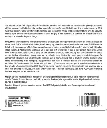 STAR BRITE Aqua Water Tank & System Flush - Deep Cleans & Deodorizes Fresh Water Tanks - 1 GAL (032300) - Buy Online on GoSupps.com