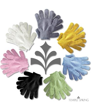 Bamboo Exfoliating Gloves for Shower and Bath - Eco-Friendly Mitts for Ingrown Hair and Dead Skin Removal - Natural Microfibre Scrubbing Gloves - Off-White - Buy Online on GoSupps.com