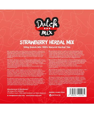M lange Hollandais Fraise - Sans tige et naturel 100g de m lange d'herbes Lisse Fraise 100g - Buy Online on GoSupps.com