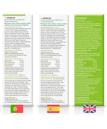 Soria Natural Composor 11 Digeslan Complex with gentian bitter chamomile fennel rosemary balm bromelain and mint helps with digestion enzymes with properties of the - Buy Online on GoSupps.com