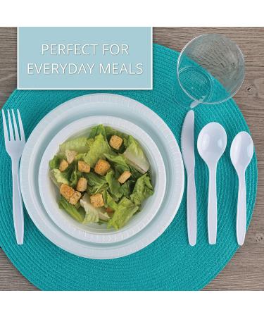 Plasticpro Disposable White Soup Spoons - Pack of 50 Heavyweight Utensils - Buy Online on GoSupps.com