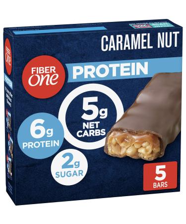 Fiber One Protein Chewy Bars Caramel Nut 5 Bars 1.17 oz (33 g) Each