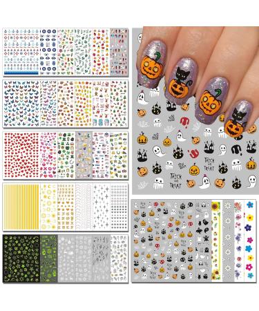 Winthrop 36 Sheets Holiday Nail Art Stickers - Year-Round Colorful Decals for Spring Summer 4th of July Halloween Christmas - Buy Online on GoSupps.com