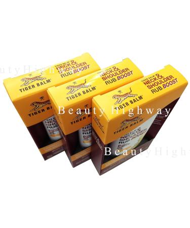 Tiger Balm Neck & Shoulder Rub Boost Extra Strength Warm (50g/1.76 Oz.) Stressed and Painful Muscle Reliever (Pack of 3) by Tiger Balm - Buy Online on GoSupps.com