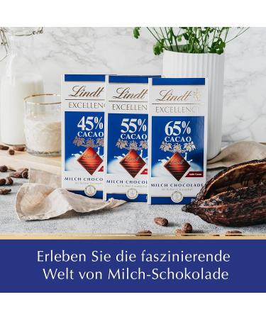 Lindt Excellence Extra Creamy 100g (pack of 5) - Extra creamy whole milk chocolate - Buy Online on GoSupps.com