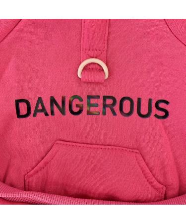Izefia Dog Hoodie with Pocket - Warm Fleece Jumpsuit for Small to Large Dogs & Cats - Stylish Rose Red Sweater for Winter - Buy Online on GoSupps.com