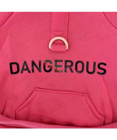 Izefia Dog Hoodie with Pocket - Warm Fleece Sweater for Small to XXL Dogs & Cats | Cozy 4-Legged Clothing in Rose Red - Buy Online on GoSupps.com