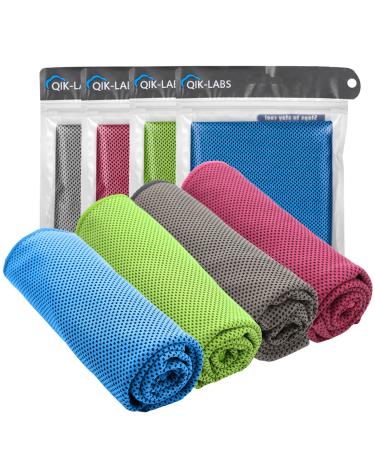Cooling Towels for Neck and Face 4pc, Cooling Rag Cool Towels for Neck, Cooling Towels for Hot Weather, Athletes, Workout Towel for Sweat, Towels for Gym for Women Sports Towel Sweat Rags for Gym