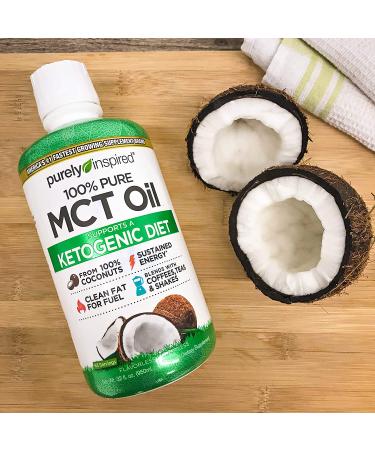 Purely Inspired 100% Pure MCT Oil - 16 fl oz | Premium Quality Energy Boost - Buy Online on GoSupps.com