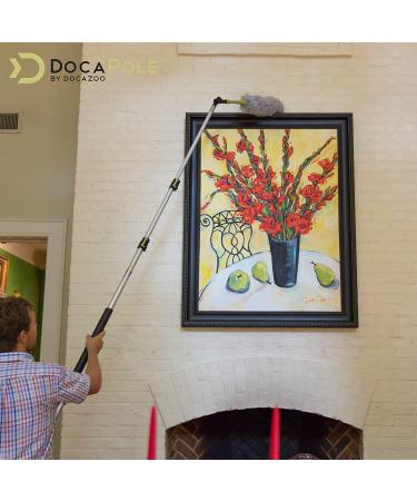 DocaPole 20-Foot Dusting Kit with 5-12 Ft Extension Pole - 4 Piece Set for High-Reach Cleaning - Includes 3 Duster Attachments for Cobwebs, Ceiling Fans, and More - Buy Online on GoSupps.com