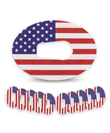 ExpressionMed - Adhesive Patch for Dexcom G6 (10-Pack) - Made in The USA Waterproof Split Backing CGM Tape (US Flag) - Buy Online on GoSupps.com