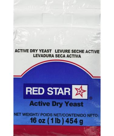 TableTop King Lesaffre Red Star 1 lb. Vacuum Packed Bakers Active Dry Yeast 1 Pound (Pack of 1)