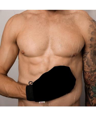 Luviri Double-Sided Exfoliating Gloves - Black Mitt for Keratosis Pilaris & Tan Removal - Buy Online on GoSupps.com