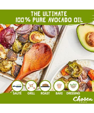 Chosen Foods Huile d'avocat 100 % pure extra vierge convient pour les r gimes c to et pal o huile casher pour la cuisson la cuisson haute chaleur la friture les sauces maison les vinaigrettes - Buy Online on GoSupps.com