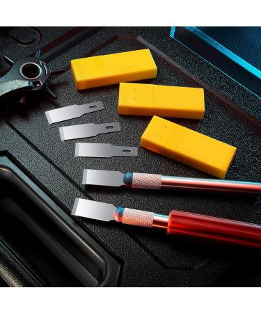Size 18 Chiseling Blades SK5 Knife Blades No Handles Knife Square Blade Carbon Steel Chisel Tip Knife Blade with Plastic Storage Boxes for Wood Craft Carving Chiseling Shaving Cutting (60 Pack) - Buy Online on GoSupps.com