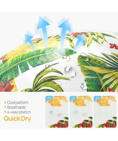 BOSREROY Men's Golf Pants - Stretch Straight-Fit Quick-Dry Athletic Pants - Palm Print Black 36W x 34L - Buy Online on GoSupps.com