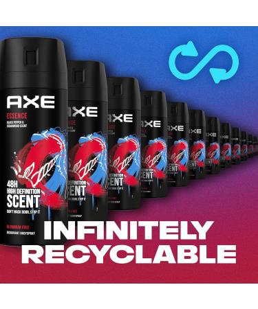AXE Body Spray Deodorant for Long Lasting Odor Protection Essence Black Pepper & Cedarwood Men's Deodorant Formulated Without Aluminum 4 Ounce (Pack of 4) - Buy Online on GoSupps.com