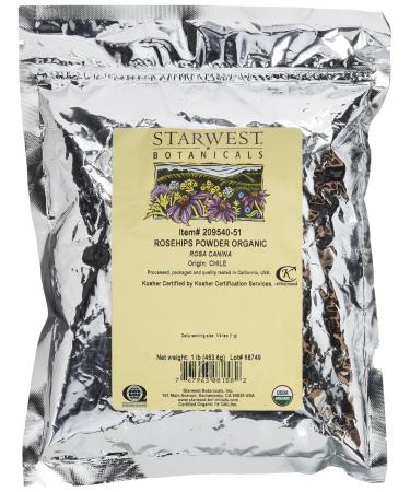 Starwest Botanicals Rosehips Powder Organic 1 lb (453.6 g)