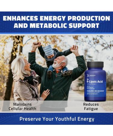 Geronova Research Bio-Enhanced R-Lipoic Acid 300 mg Capsules - 2 Month Supply - Stabilized R Alpha Lipoic Acid with Enhanced Absorption - R Lipoic Acid Supplement - 60 Count 60 Count (Pack of 1) - Buy Online on GoSupps.com