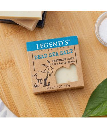 Legend's Creek Farm Handmade Goat Milk Soap Bar - Moisturizing Cleanser for Hands and Body - Gentle and Nourishing - Dead Sea Salt Infused - 5oz Bar - Made in USA - Buy Online on GoSupps.com