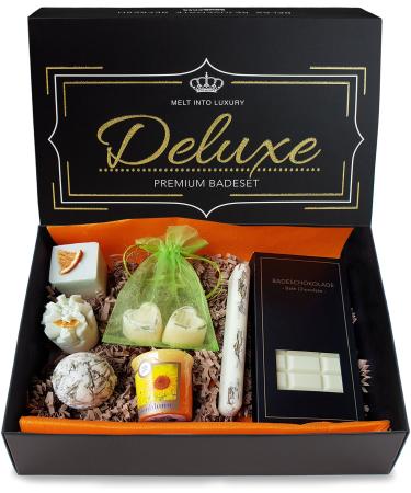 Brubaker 8 -part organic bathing chocolates "Deluxe aloe vera & green tea" - vegan - natural ingredients - olive oil shea butter coconut oil cocoa butter - handmade - including gift box aloe vera & green tea deluxe