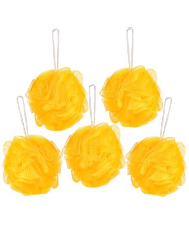 BRUBAKER Cosmetics - 5x Peeling or Massage Sponge Bath Sponge Shower Sponge with Hanger - Yellow - Buy Online on GoSupps.com