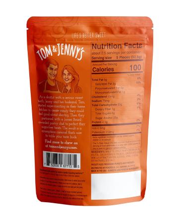 Tom & Jenny's Sugar Free Caramel Chocolate Sea Salt Candy - Low Carb Keto Friendly with Xylitol and Maltitol - 2.9oz Pack - Buy Online on GoSupps.com