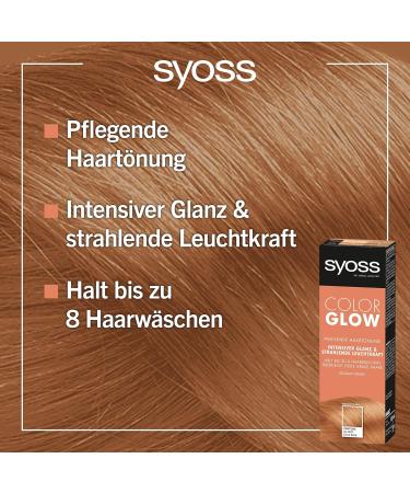 handle Syoss Color Glow nourishing hair color Coral Gold Pantone 161337 2 x 100 ml semipermanent coloring for radiant color intensity up to 8 washes without damaging the hair - Buy Online on GoSupps.com
