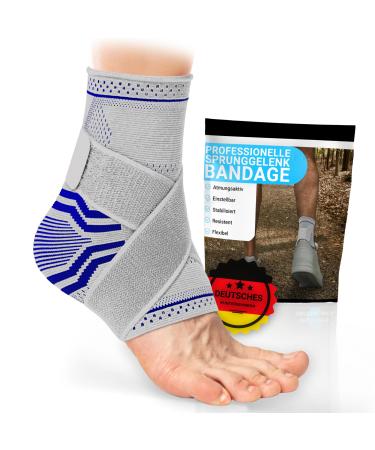 Ankle bandage |Unisex ankle bandage adjustable & orthopedic - compression bandage for weak ankles - foot bandage for for Achilles tendon S white