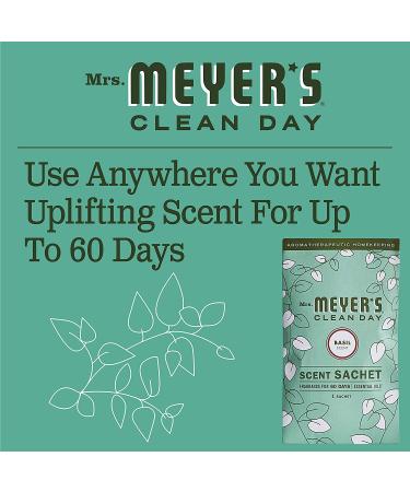 Mrs. Meyer's Basil Air Freshener Sachets - Pack of 3 | Refresh Your Locker, Car, Closet & Gym Bag - Buy Online on GoSupps.com