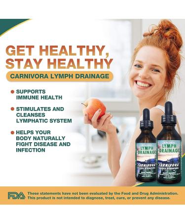 Carnivora Lymph Drainage Drops - Cleanse & Stimulate Lymphatic System, Boost Energy - 2 Fl Oz - Buy Online on GoSupps.com