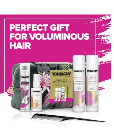 Toni&Guy Volume Styling Bag Collection Gift Set with Multipurpose Comb - 4 Piece Set for Her - Buy Online on GoSupps.com
