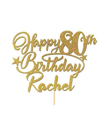 80th Birthday Cake Topper Personalised Name Cake Decorations For Her Him Mum Dad Stars Any Age 50th 60th 65th 70th - CT3