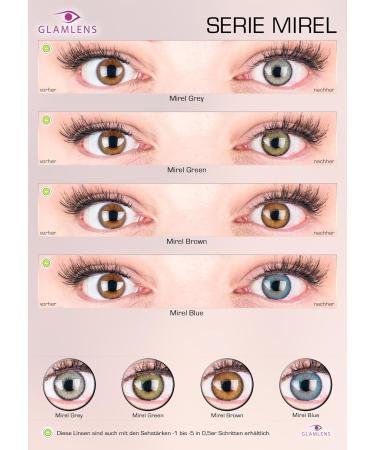 Buy Glamlens Mirel Brown Colored Contact Lenses | Natural Silicone Comfort | -4.50 Diopters | International Shipping Available - Buy Online on GoSupps.com