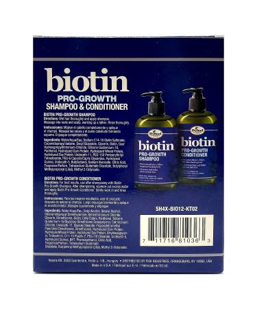 Difeel Pro-Growth Biotin Shampoo & Conditioner 2-PC Gift Set - Sulfate-Free Shampoo & Conditioner for Thinning Hair and Hair Loss - Buy Online on GoSupps.com