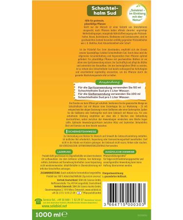 Solabiol Schachtelhalm Sud - Biological Plant Strengthener for Mushrooms | 1L Eco-Friendly Solution - Buy Online on GoSupps.com