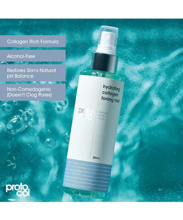 Proto-col - Hydrating Collagen Toning Face Mist with Witch Hazel + Fruit Enzymes Removes Impurities Soothes + Refreshes Skin (200ml) - Buy Online on GoSupps.com