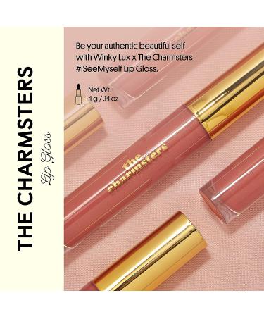 Winky Lux Charmsters Glossy Bossy Lip Gloss with Vitamin E - Pink Lip Tint with Subtle Shimmer - Persistent Poppy - Buy Online on GoSupps.com