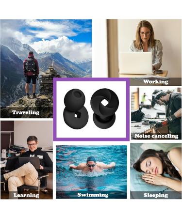 Noise Cancelling Ear Plugs for Sleeping & Travel | Reusable Earplugs for Concerts Work Swimming & Snoring - Buy Online on GoSupps.com