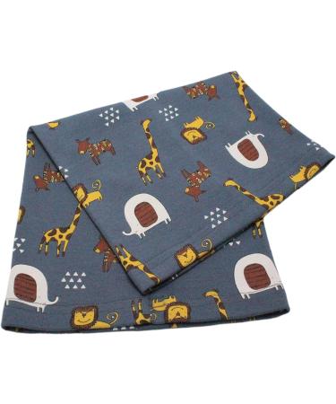 Kids Cotton Multi-Use Neck Warmer Scarf Hat Bandana Zoo - Blue Green | Thicker Cotton - Buy Online on GoSupps.com