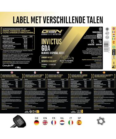 VitamineVersand 24 Invictus GDA Highdose GDA complex with berberine Cinnulin PF cinnamon bark extract & bioactive Ralpha lipoic acid 120 vegan capsules - Buy Online on GoSupps.com