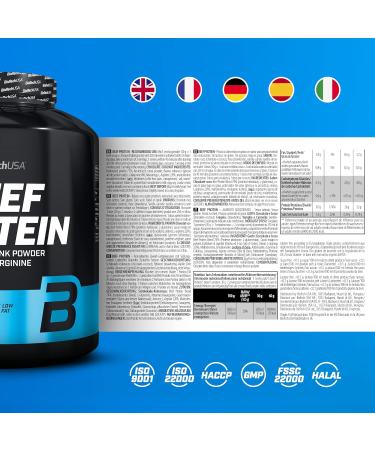 BioTechUSA Beef Protein 87% Hydrolysed Peptide Formula 1816g - Chocolate-Coconut | Lactose & Gluten-Free, Low-Fat, Sugar-Free | Paleo Diet-Friendly - Buy Online on GoSupps.com