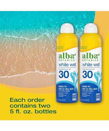 Alba Botanica Wet & Dry Skin Sunscreen Spray SPF 30 - 5 fl. oz. (Pack of 2) - Buy Online on GoSupps.com