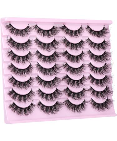 JIMIRE Russian Strip Eyelashes Cat Eye Volume Eyelashes Natural Look Like Eyelash Extensions Fluffy 16MM Thick Faux Mink Lashes 14 Pairs Pack Volume Cat Eye - Buy Online on GoSupps.com