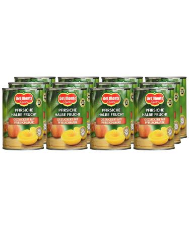 Buy Del Monte Peaches 1/2 Fruit in Pulp - Pack of 12 Cans (420g Each) | International Shipping Available - Buy Online on GoSupps.com
