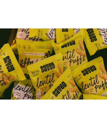 Saved Lentil Puffs - High Protein Savory Snack (25g x 18 Packs) Matured Cheese (DF) with Cricket Protein 5g Protein Per Bag - Buy Online on GoSupps.com