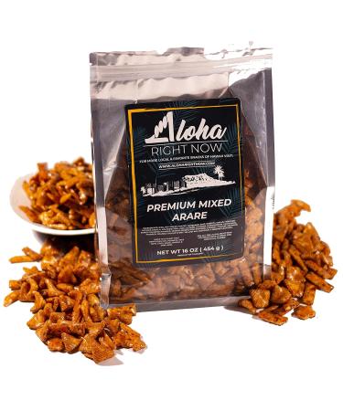 Aloha Right Now Premium Mixed Arare Rice Crackers - Japanese Hawaiian Snack Mix 1LB - Buy Online on GoSupps.com